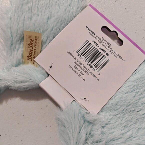 New DanDee Easter Bunny Ears Headband 8 Lot White Blue Plush Gingham Plaid NWT - Picture 14 of 14